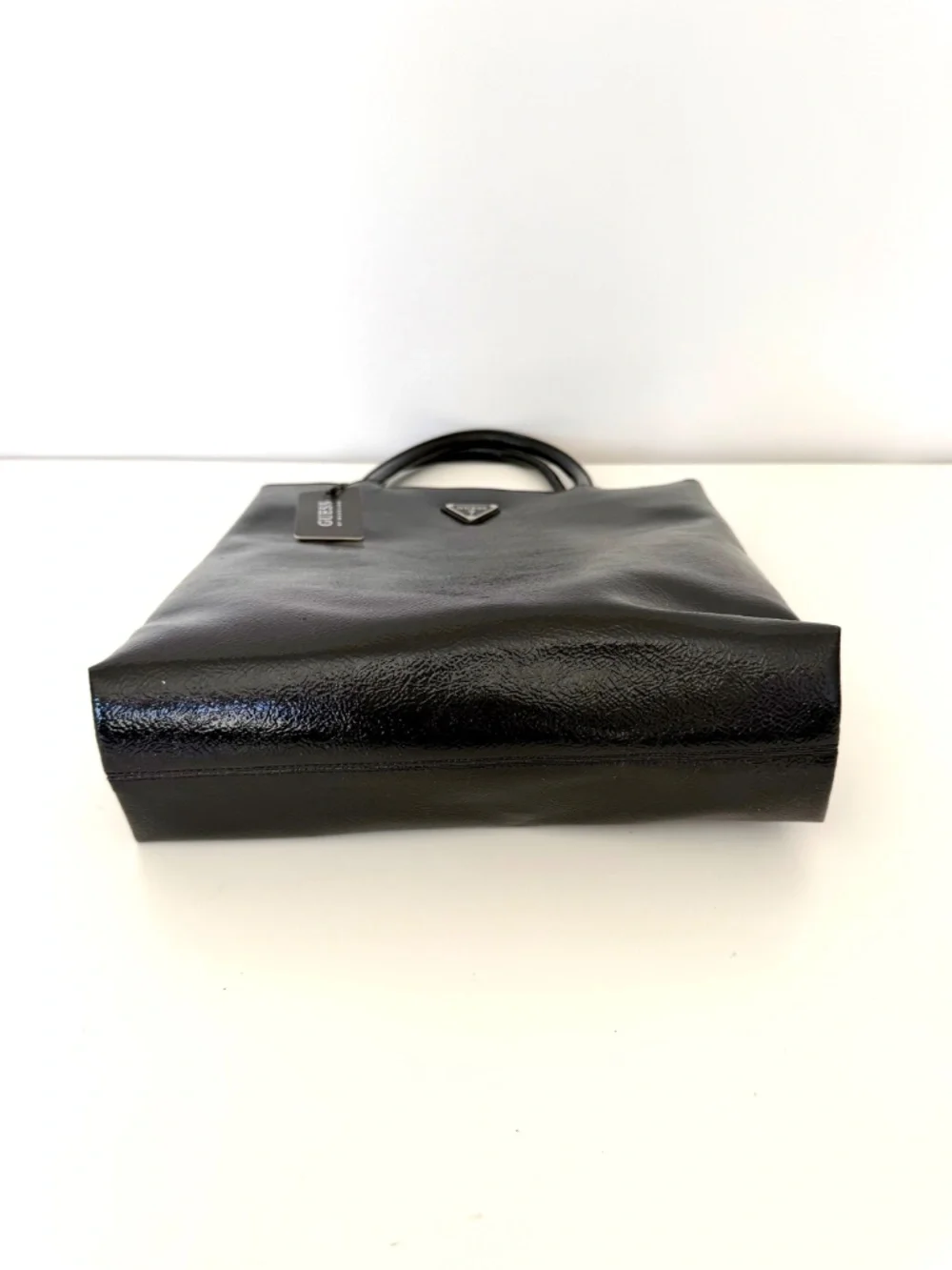 NWT GUESS HARPO VINTAGE Y2K handbag BAG WITH TEXTURED PATENT FAUX LEATHER